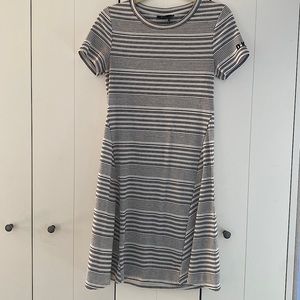 DKNY striped mini dress. Comfy t shirt style dress